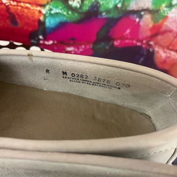 Bass Weejuns Waverly Nubuck Penny Loafers Size 8 Medium Light Gray - Picture 5 of 7